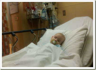 Aidan in the hospital April 8th