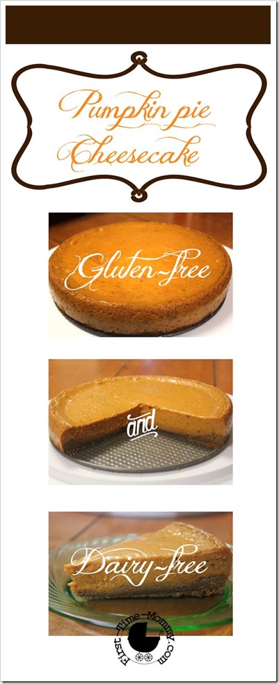 Gluten Free - Dairy Free - Pumpkin Pie Cheesecake!