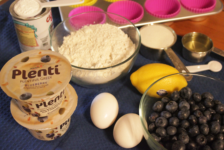 Lemon Blueberry Yogurt Muffin Ingredients