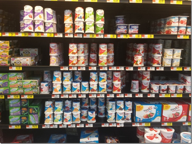 Yoplait yogurt at Walmart