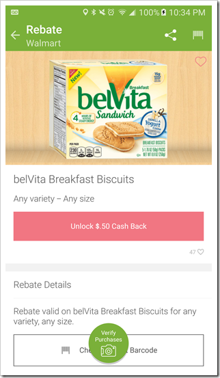 belVita Savings on Ibotta 