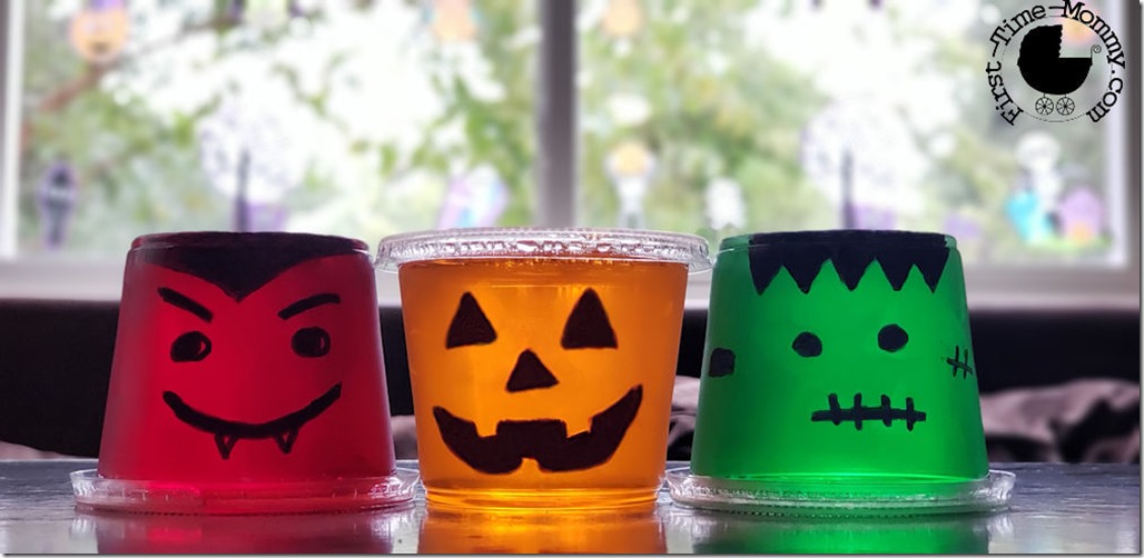 Monstrously Monsterific Halloween Jell-O cups